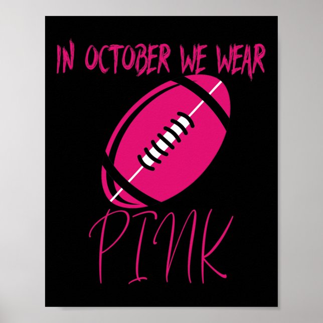 Tackle Breast Cancer Awareness Survivor Football O Poster (Front)