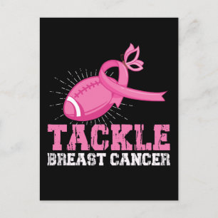 Tackle Breast Cancer Fighting American Football Postcard