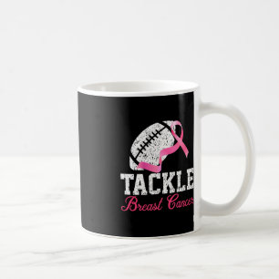 Tackle Breast Cancer Football Survivor Pink Ribbon Coffee Mug