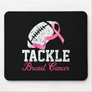Tackle Breast Cancer Football Survivor Pink Ribbon Mouse Mat