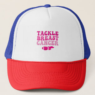 Tackle Breast Cancer Funny Fantasy Football Gift  Trucker Hat