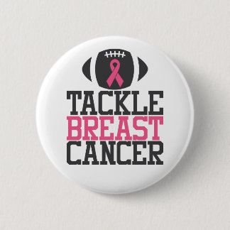 Tackle Breast Cancer | Pink Ribbon Awareness 6 Cm Round Badge
