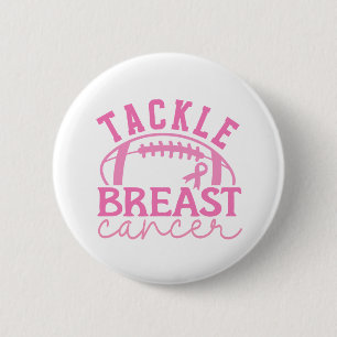 Tackle Breast Cancer Pink Ribbon Awareness 6 Cm Round Badge