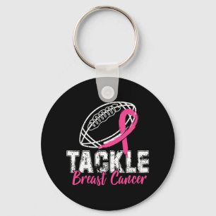 Tackle Breast Cancer Shirt Awareness Football Surv Key Ring