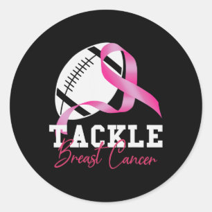 Tackle Breast Cancer Women Breast Cancer Awarenes Classic Round Sticker