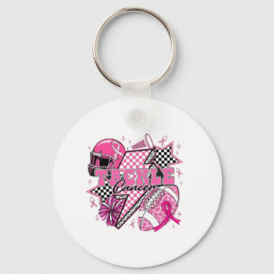 🏈 Tackle Cancer Awareness Design Key Ring
