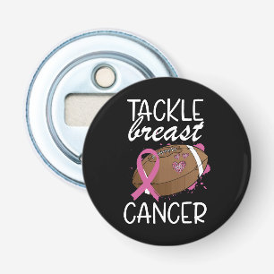 Tackle Cancer Breast Cancer Awareness Ribbon Bottle Opener