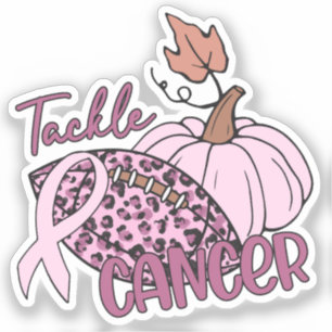 Tackle Cancer Football Pumpkin Breast Cancer