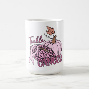 Tackle Cancer Football Pumpkin Breast Cancer Coffee Mug