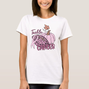 Tackle Cancer Football Pumpkin Breast Cancer T-Shirt