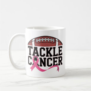 Tackle Cancer Pink Ribbon Design Coffee Mug