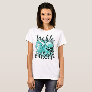 Tackle Cervical Cancer Football Themed T-Shirt