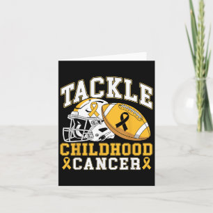 Tackle Childhood Cancer Awareness Football Gold Ri Card