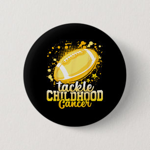 Tackle Childhood Cancer Football Childhood Cancer 6 Cm Round Badge