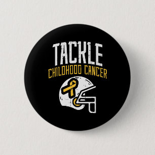 Tackle Childhood Cancer Helmet Ribbon Awareness Su 6 Cm Round Badge
