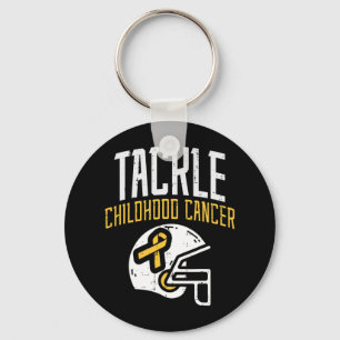 Tackle Childhood Cancer Helmet Ribbon Awareness Su Key Ring