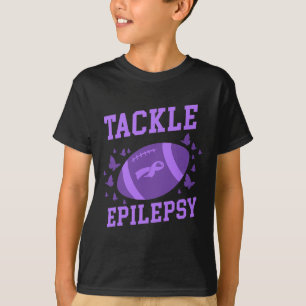 Tackle Epilepsy Football Epilepsy Awareness T-Shirt