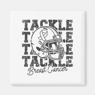 Tackle Football Breast Cancer Awareness Fighter &a Magnet