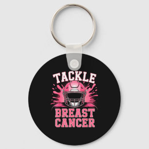 Tackle Football Breast Cancer Awareness Nk Ribbon Key Ring