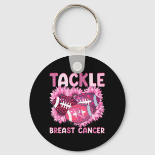 Tackle Football Cancer Pink Ribbon Breast Cancer A Key Ring