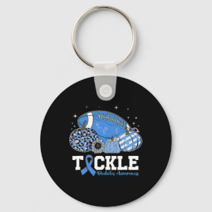 Tackle Football Diabetic Blue Diabetes Type 1 Awar Key Ring