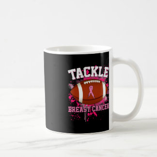 Tackle Football Pink Ribbon Breast Cancer Awarenes Coffee Mug