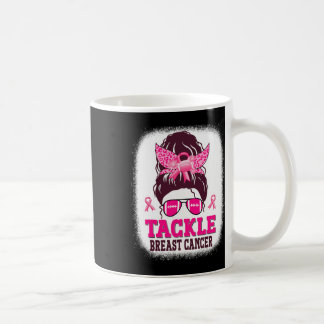 Tackle Footll Breast Cancer Awareness Pink Ribbon Coffee Mug