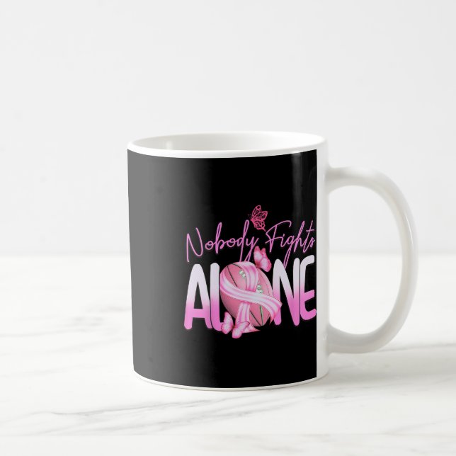 Tackle Footll Pink Ribbon Breast Cancer Awareness  Coffee Mug (Right)