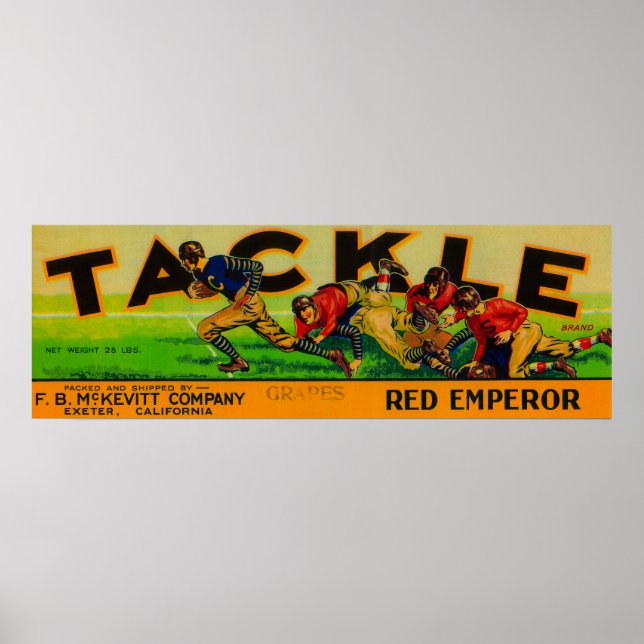 Tackle Grape Label Poster (Front)