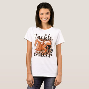 Tackle Kidney Cancer Football Themed T-Shirt
