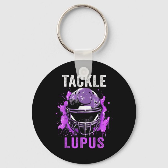 Tackle Lupus May Lupus Awareness  Key Ring (Front)