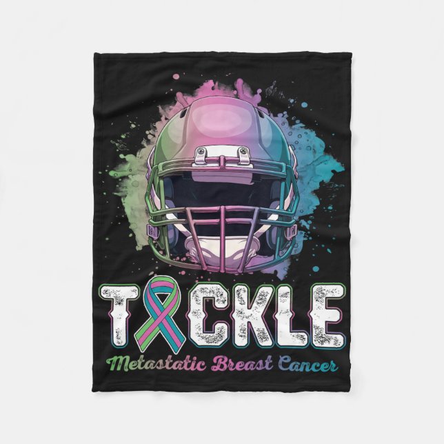 Tackle Metastatic Breast Cancer Awareness Day Foot Fleece Blanket (Front)