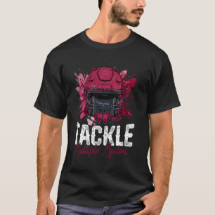 Tackle Multiple Myeloma Awareness Football Burgund T-Shirt