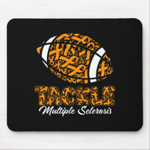 Tackle Multiple Sclerosis Awareness Orange Ribbon  Mouse Mat