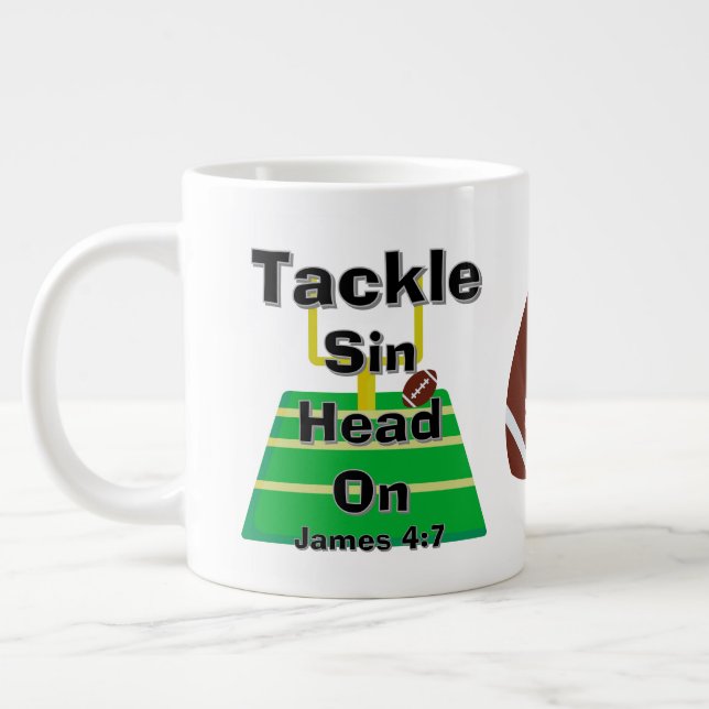 Tackle Sin Large Coffee Mug (Left)
