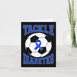 Tackle Soccer Blue Ribbon Tackle Diabetes Awarenes Card