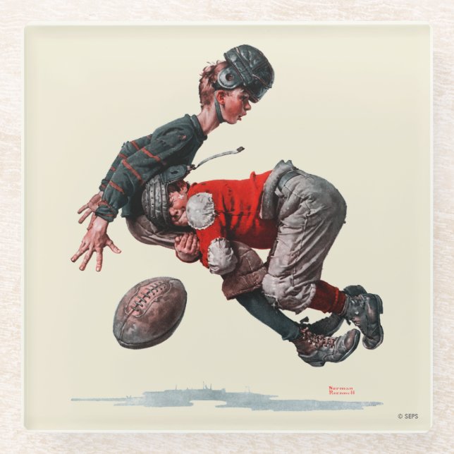 Tackled Glass Coaster (Front)