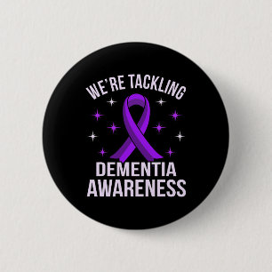 Tackling Dementia Awareness Alzheimerheimer's Purp 6 Cm Round Badge