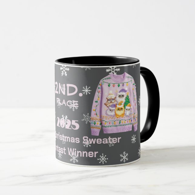 Tacky Christmas Sweater 2nd. Place Contest Winner  Mug (Front Right)