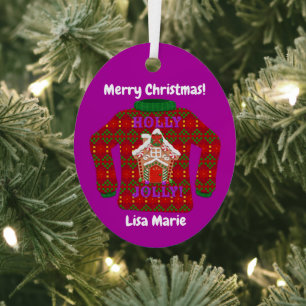 Tacky Christmas Sweater Customized Metal Tree Decoration