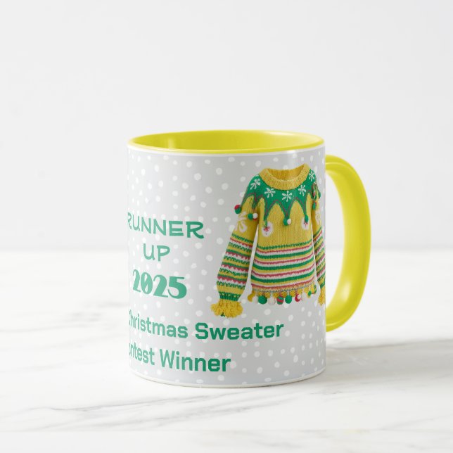 Tacky Christmas Sweater RUNNER UP Contest Winner  Mug (Front Right)