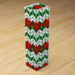 Tacky Sweater Style Poinsettia Christmas Wine Box<br><div class="desc">Tacky sweater style poinsettia Christmas wine box,  one of many with my copyrighted and original designs! A great gift box for wine and champagne!</div>