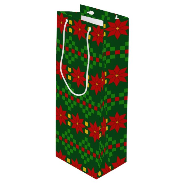 Tacky Sweater Style Wine Gift Bag (Front Angled)