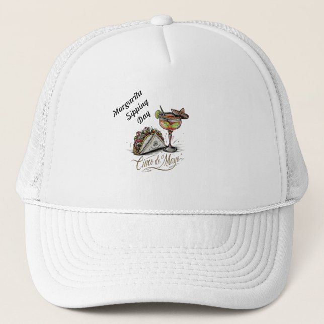 Taco and Margarita Senorita Needs A Margarita Trucker Hat (Front)