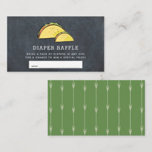 Taco Baby Shower Chalkboard Diaper Raffle Ticket Enclosure Card