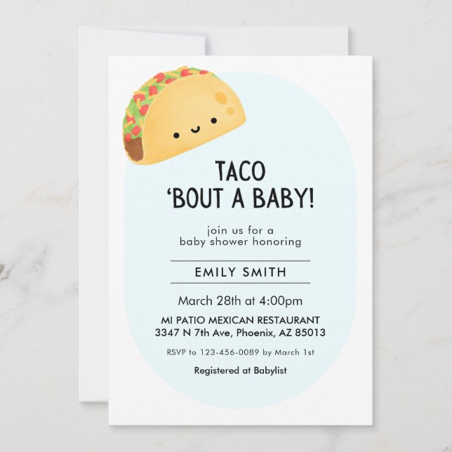 Taco Baby Shower Invite  (Front)