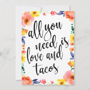 Taco bar affordable boho floral sign