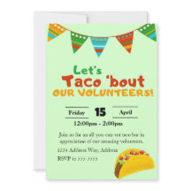 Taco Bar Volunteer Appreciation Lunch Invitation