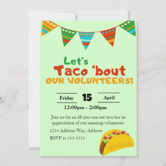 Taco Bar Volunteer Appreciation Lunch Invitation