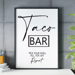 Taco bar wedding sign 8x10